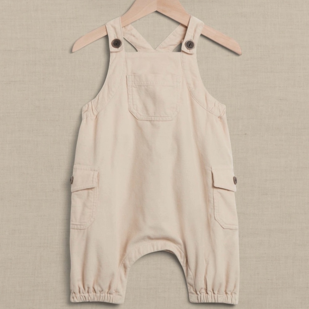 BR Banana Republic baby Cream Overalls